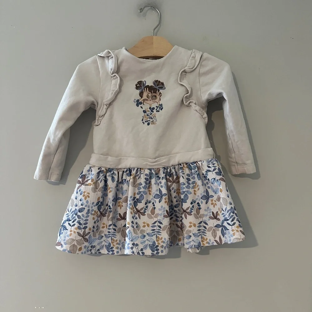 $14 ADD ON Mayoral dress graphic floral skirt 36M Zara Hanna Andersson Baby‎ Gap